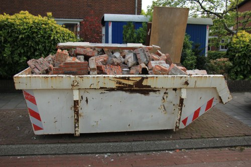 Finchley street with a skip permit