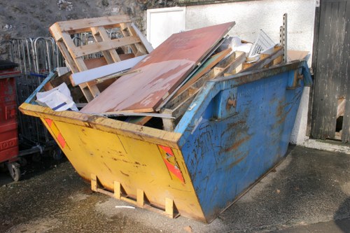 Clearance process at a Finchley construction site
